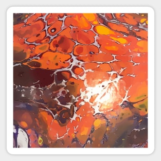 Lava Looking Orange Organic Textures - WelshDesignsTP001 Magnet